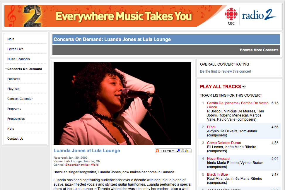 Concerts On Demand (CBC Radio 2)